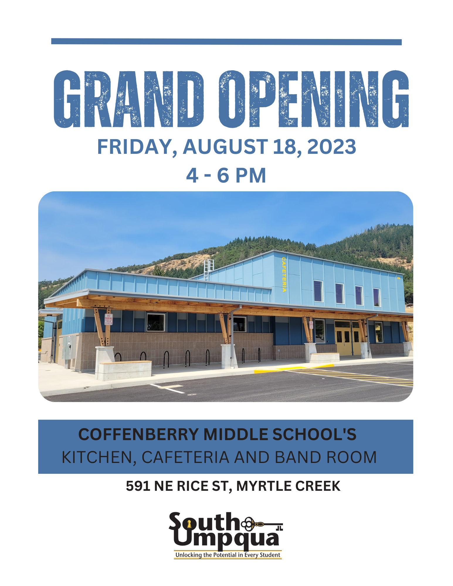 COFFENBERRY MIDDLE SCHOOL WITH NEW CONSTRUCTION GRAND OPENING KQEN